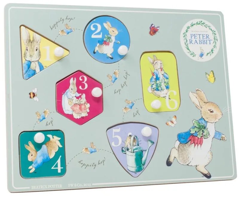 Rainbow Vkladacie puzzle počítanie králiček Peter