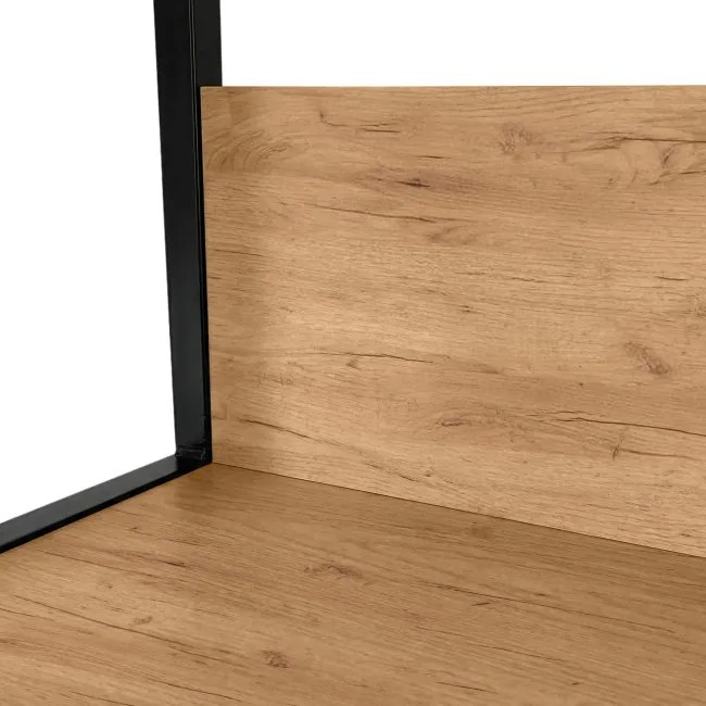 Policový regál 400 čierny / dub craft