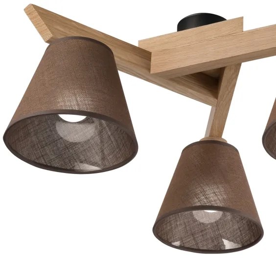 Brilagi - LED Prisadený luster ANTHONY 3xE14/40W/230V dub/hnedá