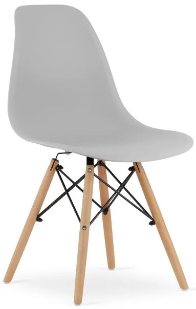 Jedálenský stôl TESSA svetlý dub so štyrmi stoličkami OSAKA sivé