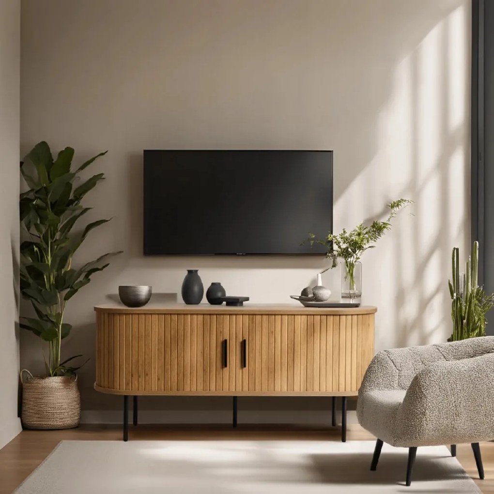 PROXIMA.store - Elegantný TV stolík TRISH FARBA: čierna