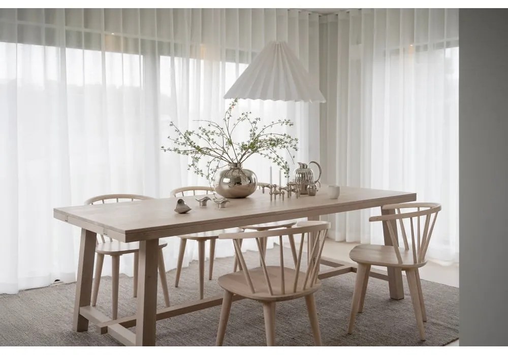 Matne lakovaný dubový jedálenský stôl Rowico Brooklyn, 220 x 95 cm