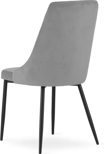 Set štyroch jedálenských stoličiek IMOLA zamatové svetlosivé (4ks)