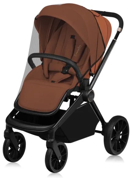 Lionelo - Kombinovaný kočík 3v1 MIKA PLUS Hrdzavo-hnedá