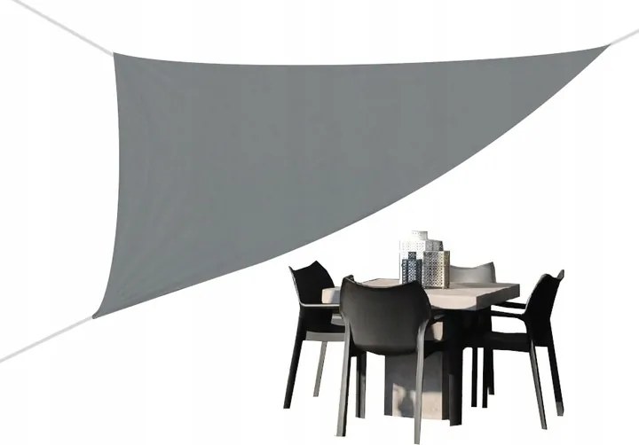 Garden Line SLNEČNÍK TROJUHOLNÍKOVÝ ŠEDÝ 3,6 X 3,6 X 3,6 M *0464