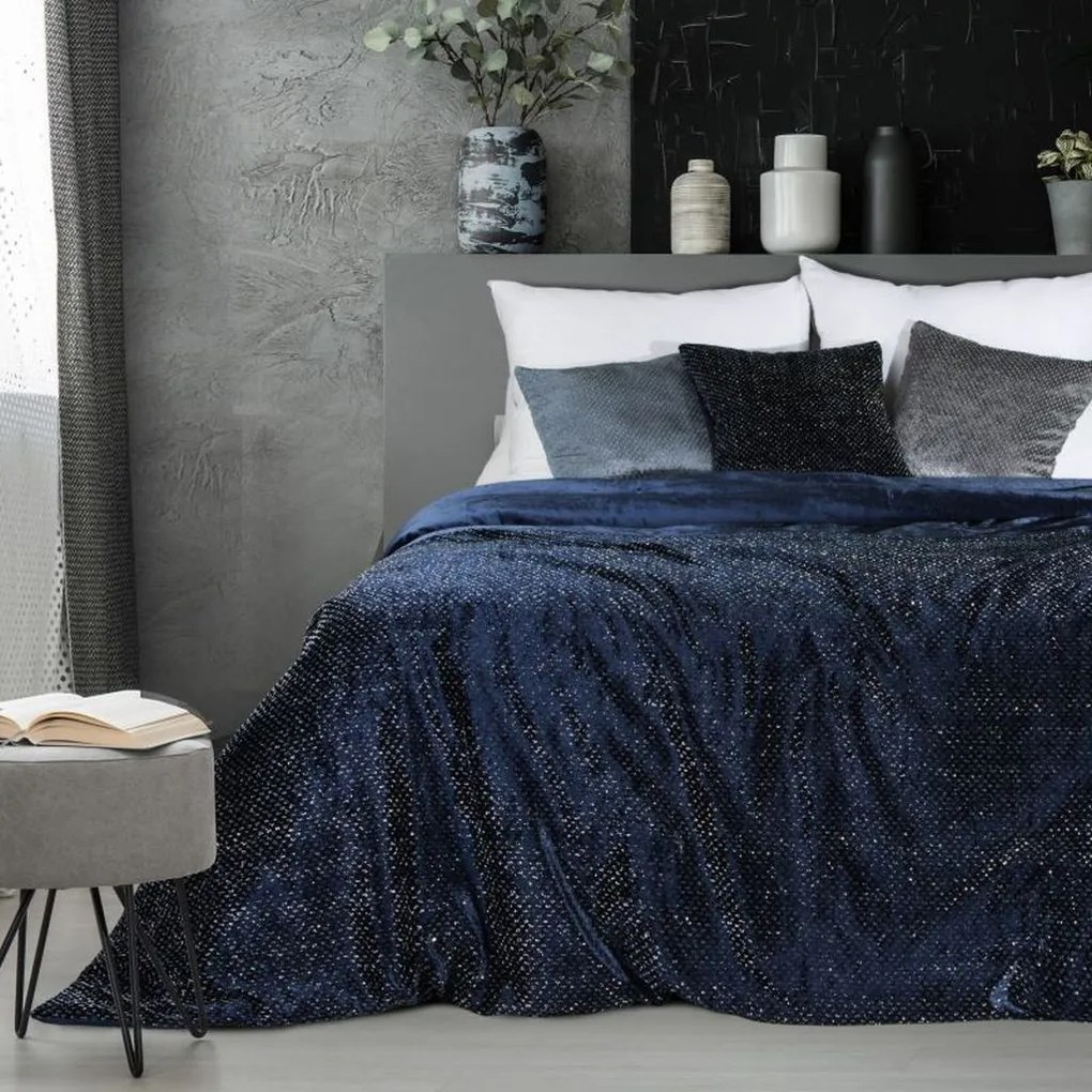 Dekorstudio Zamatový prehoz na posteľ MADY v granátovej farbe Rozmer prehozu (šírka x dĺžka): 170x210cm