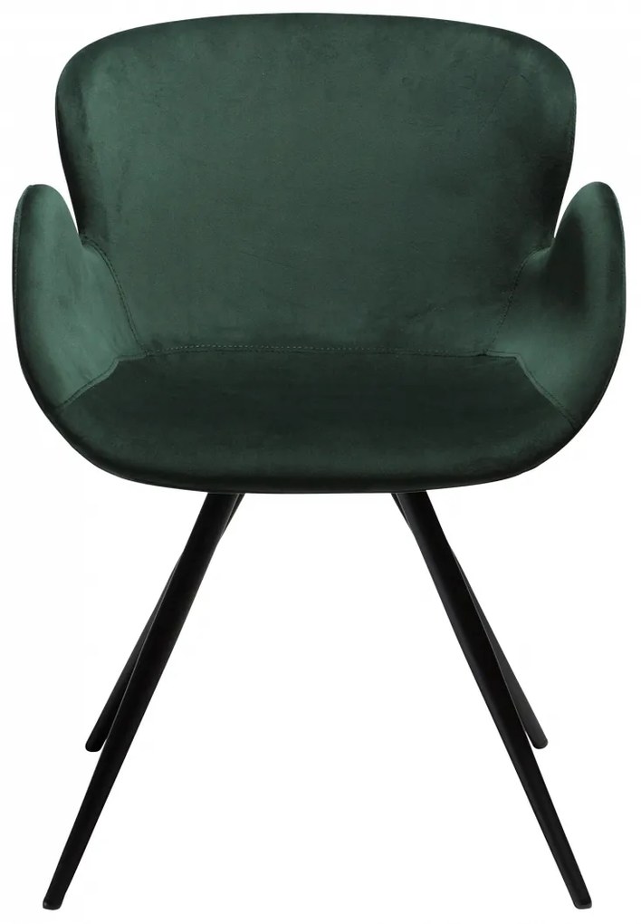 GAIA ČALÚNENÁ STOLIČKA green velvet/black