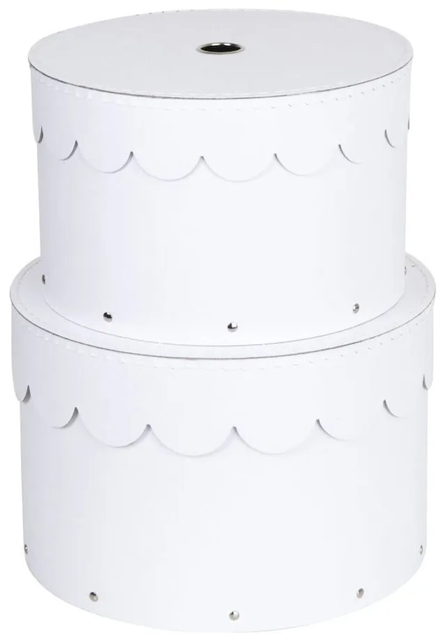 Kartónové úložné boxy s vekom v súprave 2 ks Wilma – Bigso Box of Sweden