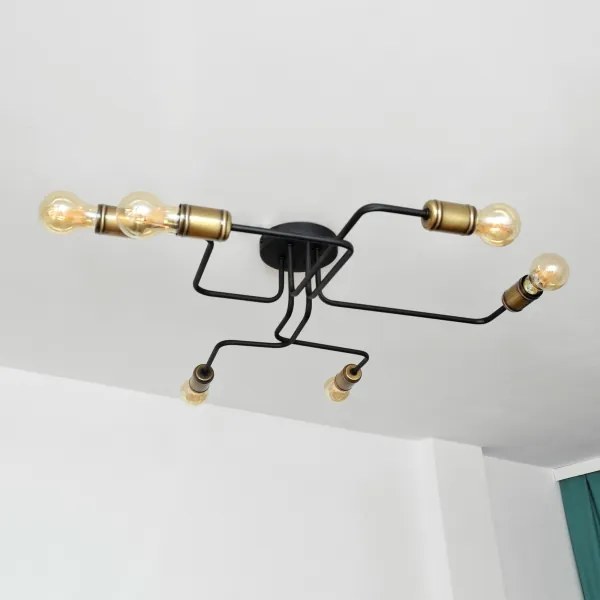 LED Prisadený luster TUBE 6xE27/15W/230V