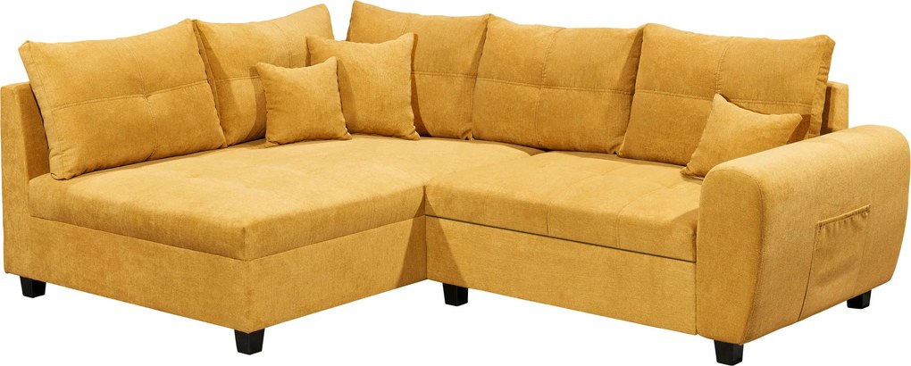 XXXLutz ROHOVÁ SEDAČKA, textil, kompozitné drevo, žltá MID.YOU - Sedačky - 002220035606