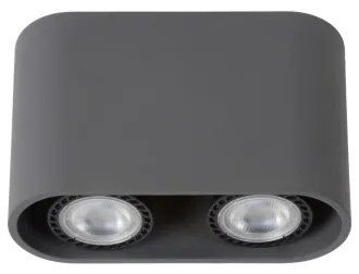 Lucide 09914/10/36 - LED Bodové svietidlo BENTOO 2xGU10/5W/230V šedá