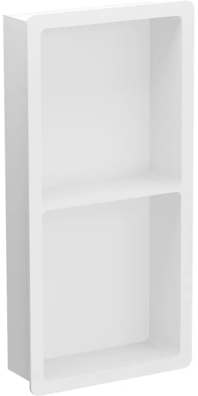 Mexen X-Wall-K, polička na zapustenie z konglomerátu 622x307x100 mm, biela, 1900623010