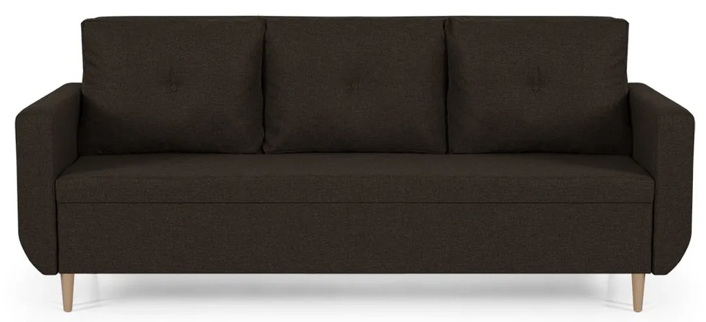 Pohovka pre 3 osoby s funkciou spania DORIS Hnedá