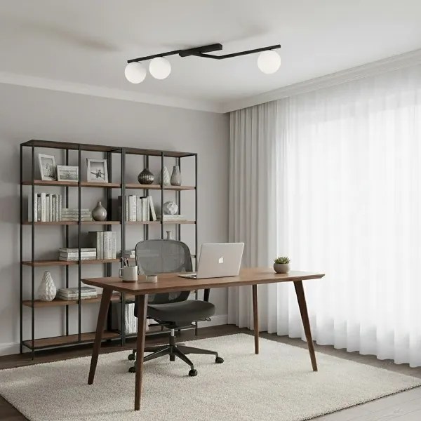 Stropné svietidlo NATON 3xE14/10W/230V čierna/biela