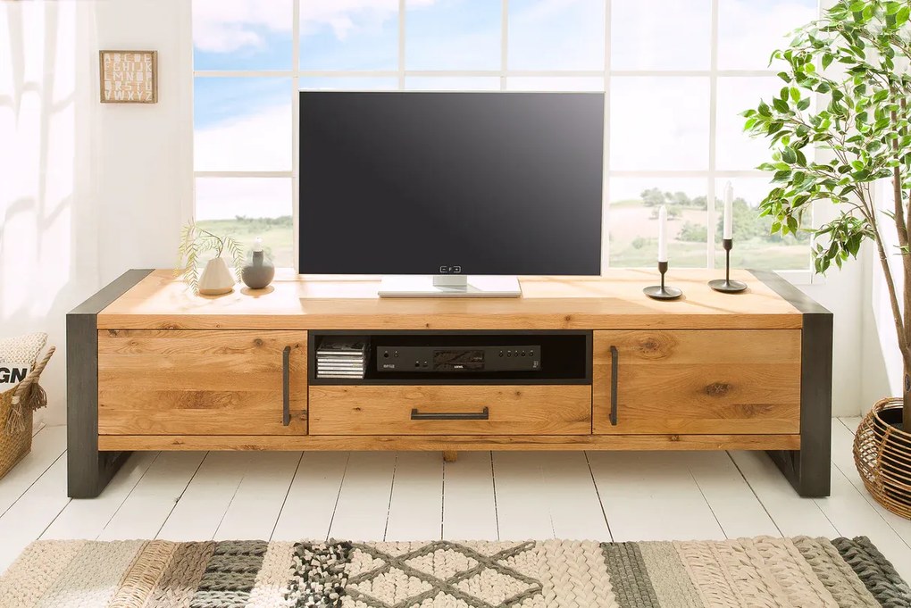 Televízny stolík Thor 200 cm z divokého duba