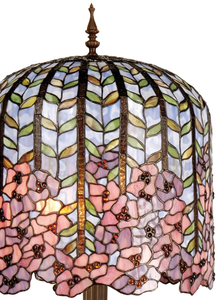 Luxus vitráž lampa v duchu Classic Tiffany Studios Ø40*84 PINK