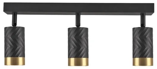 Bodové svietidlo ARRAS 3xGU10/10W/230V čierna