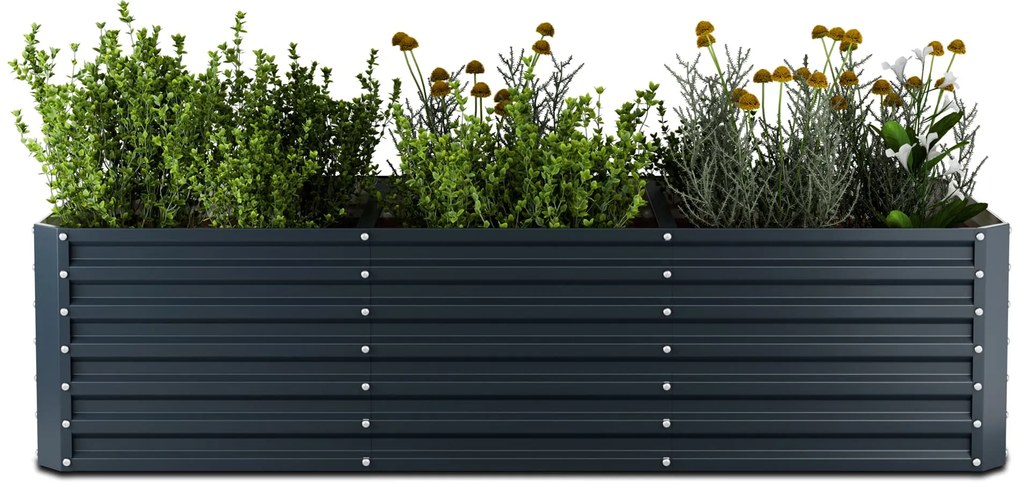 High Grow Straight vyvýšený záhon, 1440 L, Ergonomický, Odolný voči poveternostným vplyvom, Otvorená základňa