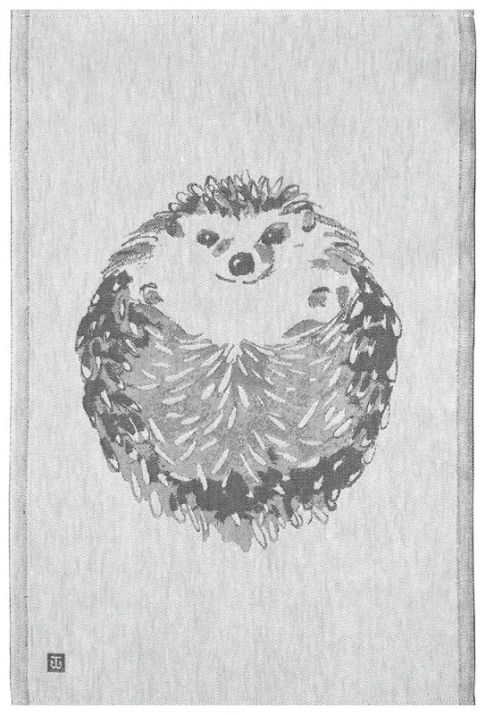 Ľanová utierka Silli 46x70, sivo-čierna