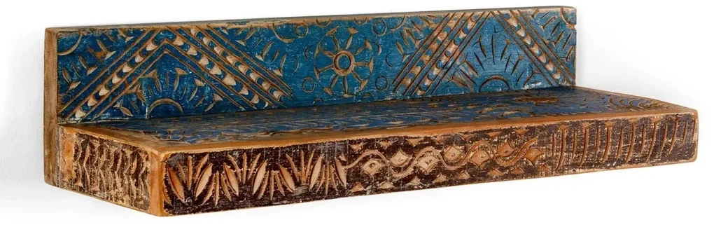 furniture-nabytek.cz - 5-dielna sada kúpeľňového nábytku Blue Lagoon z masívneho manga, lakovaná, farebná
