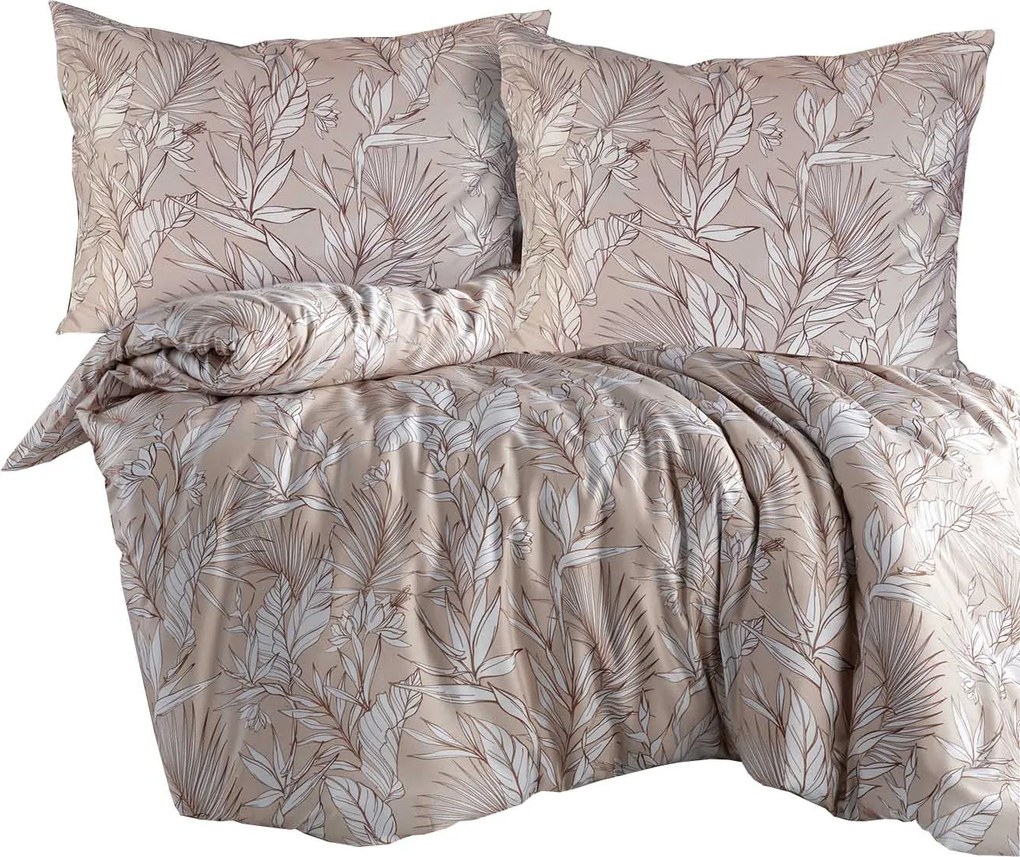 SATÉNOVÉ OBLIEČKY SATINLOVE EXCLUSIVE PALMIRA 160X200 CM, 2KS 70X80 CM VZOROVANÉ