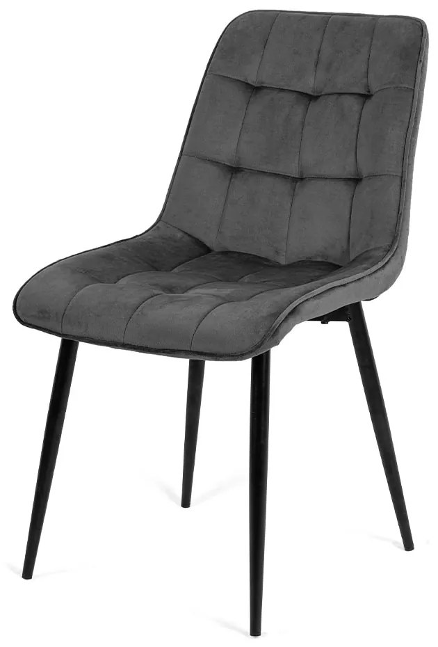 PROXIMA.store - Čalúnená jedálenska stolička CHIC FARBA: horčicová, FARBA NÔH - MATERIÁL: čierna (kov)