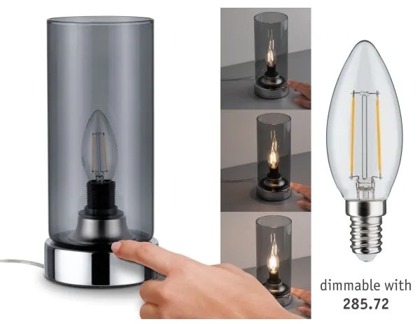Paulmann 77056 - 1xE14/40W Dotyková stolná lampa PINJA 230V