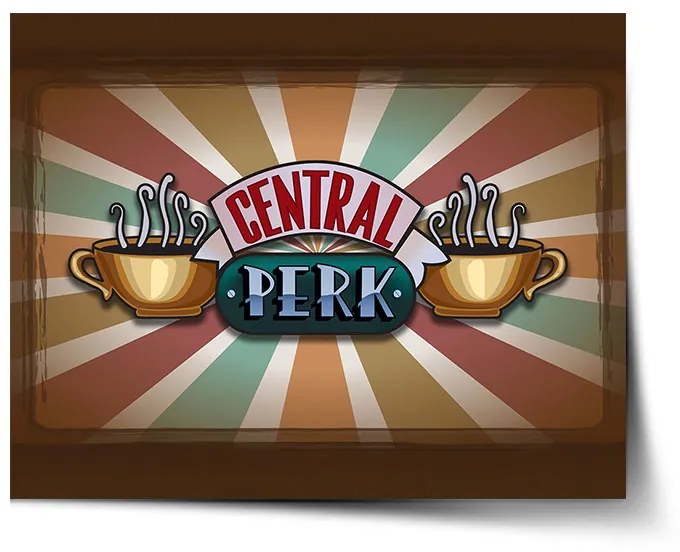 Sablio Plagát Seriál přátelé CENTRAL PERK Abstrakce - 60x40 cm