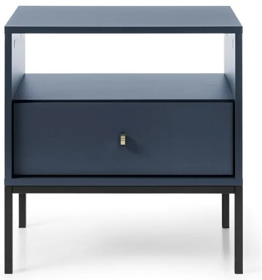 Nočný stolík MONO 56x54 cm modrá