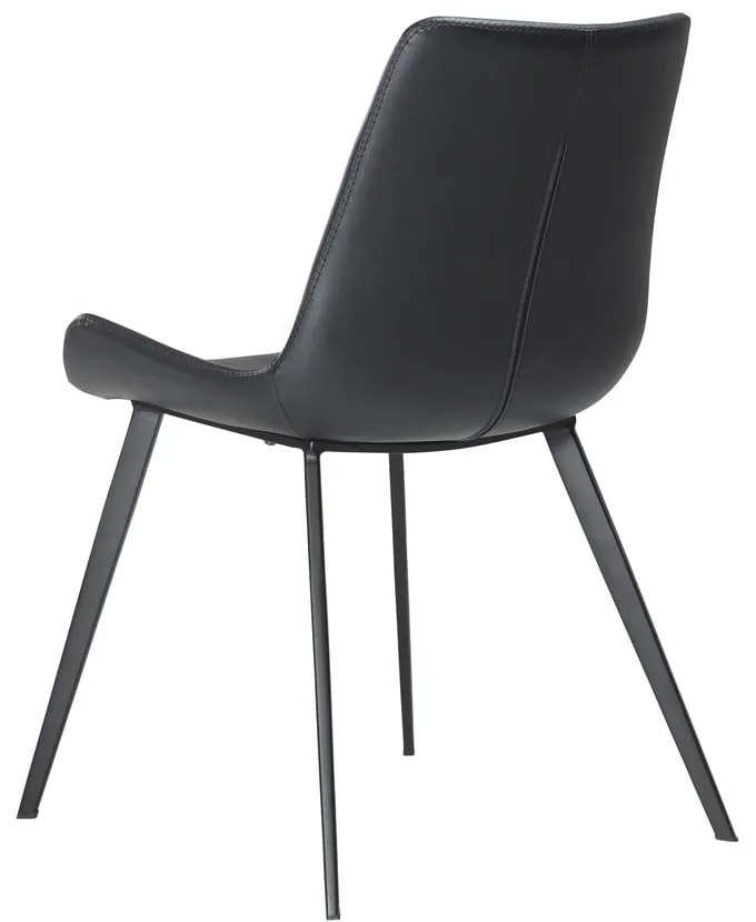 Čierna jedálenská stolička z imitácie kože DAN–FORM Denmark Hype