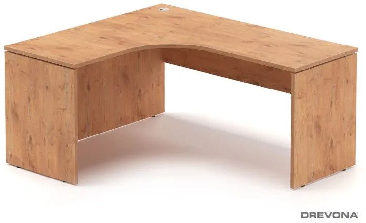 Drevona, PC stôl, REA PLAY RP-SRD-1600, ĽAVÝ, graphite