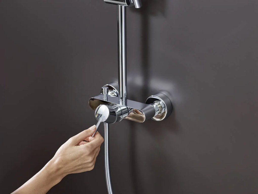 Hansgrohe Croma Select S, Showerpipe 280 1jet s pákovou batériou, chrómová, HAN-26791000