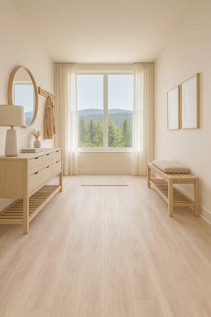 Beauflor, PVC podlaha - lino Texalino Supreme 7182 Pure Oak, na mieru, šíře 5m, hnedá, filc, chodba / predsieň