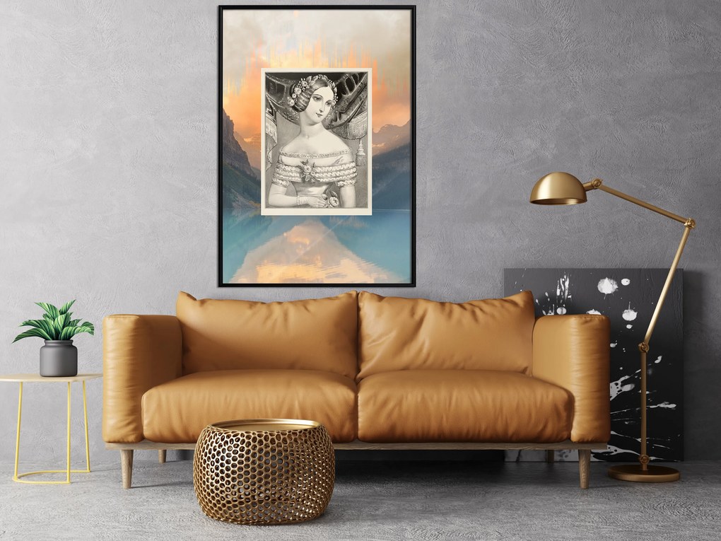 Artgeist Plagát - Retro Portrait [Poster] Veľkosť: 20x30, Verzia: Čierny rám s passe-partout