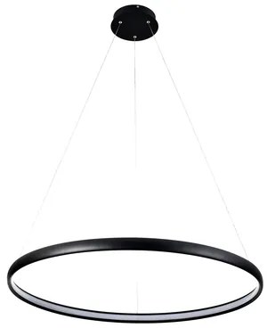 LED luster na lanku čierna CARLO 80 cm
