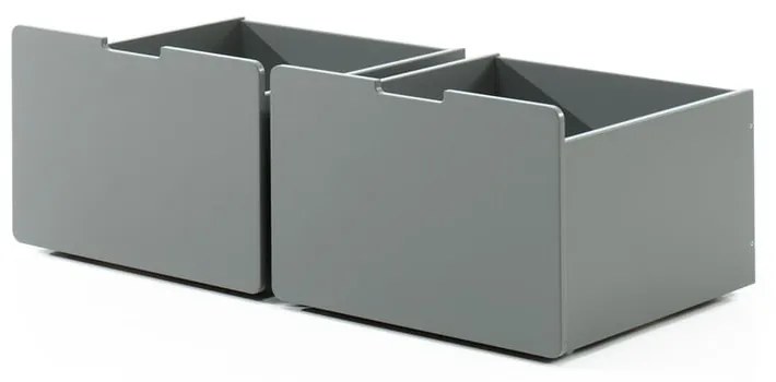 Sivé zásuvky pod detskú posteľ 2 ks Pino – Vipack