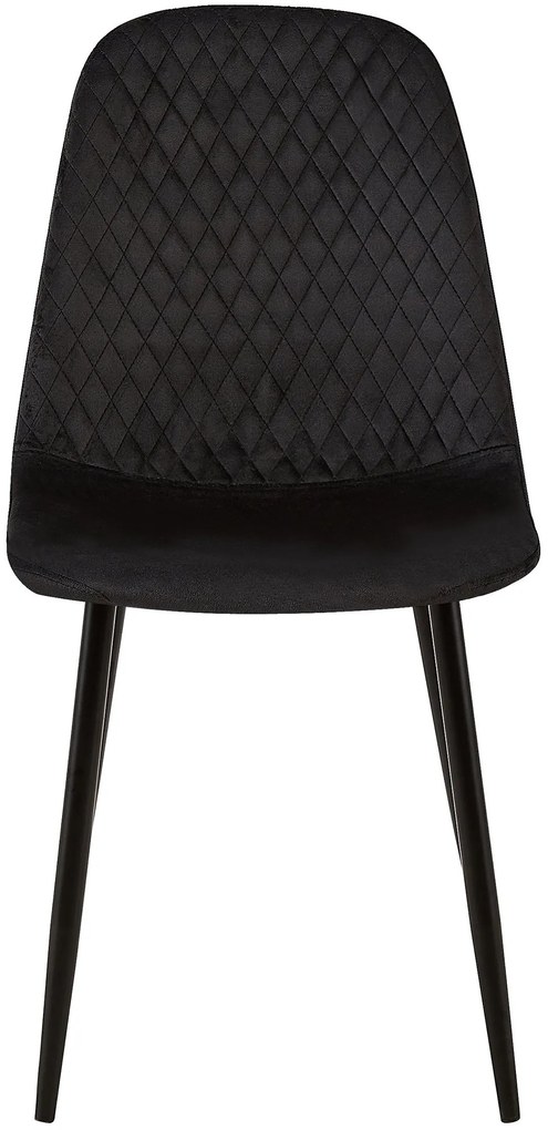 Stolička Giverny zamat - čierna
