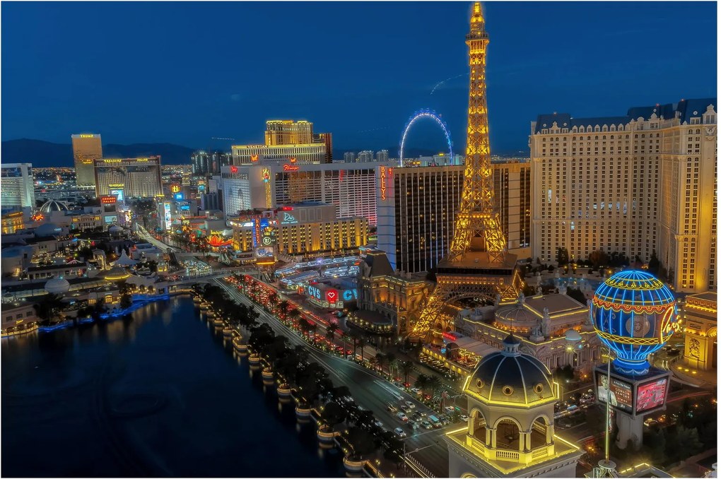 Obraz nočného Las Vegas (90x60 cm)