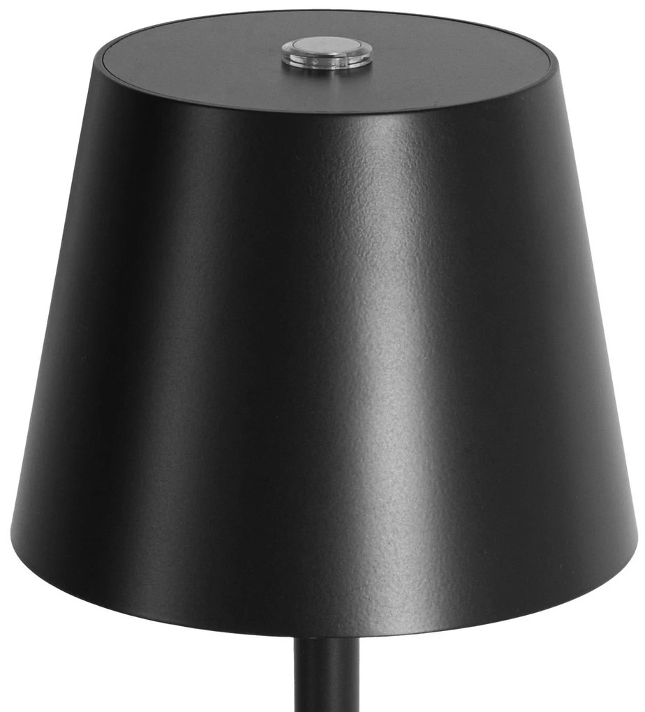 Toolight Toolight, dotyková LED nočná stolná lampa 5W, 3 farby svetla, USB napájanie, APP1365-T BLACK, čierna matná, OSW-08628
