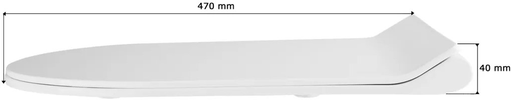 Gamma Verde D8, WC sedadlo 470x365 mm, polypropylén, SoftClose, EasyClean, biela lesklá, GMA-D8