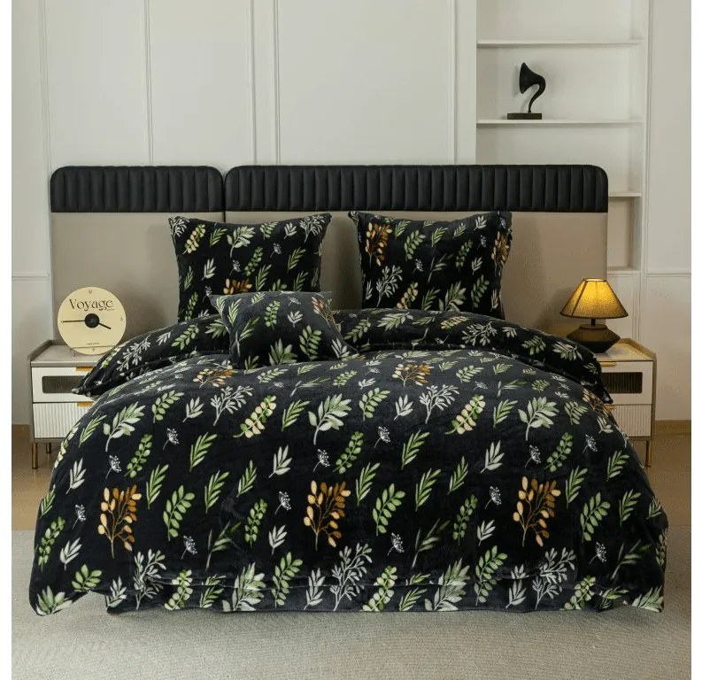 Obliečky mikroplyš ZELNOIR čierne Rozmer obliečky: 2 ks 70 x 90 cm | 200 x 220 cm