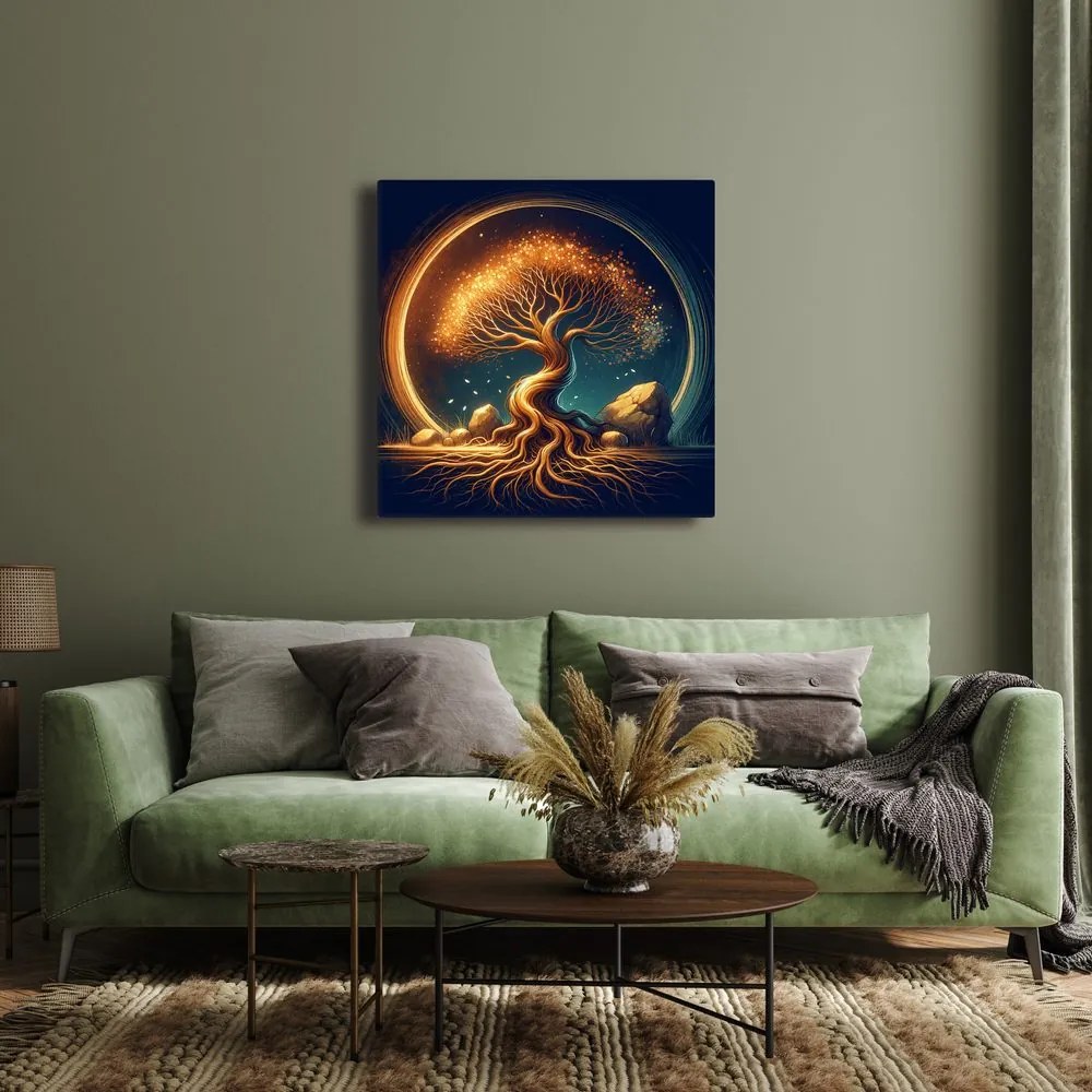 Obraz magický strom života v noci