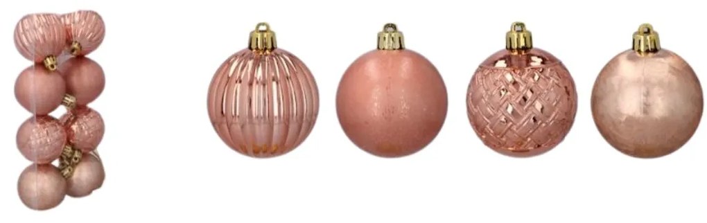 Vianočné gule 6cm 8ks Copper