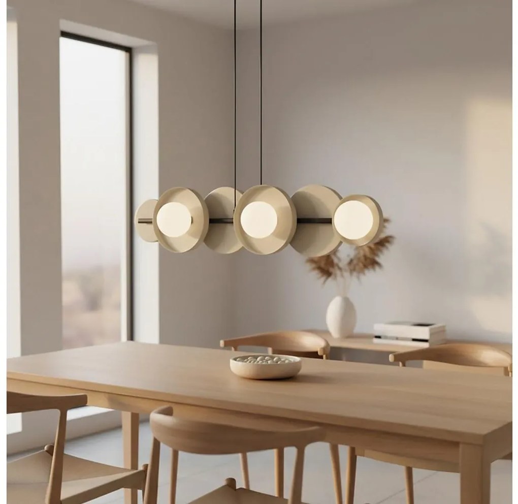 Závesný luster na lanku MODEL 6xG9/8W/230V béžová