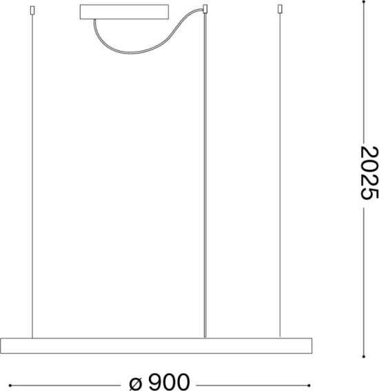 Ideal Lux - LED Luster na lanku ORACLE LED/55W/230V 3000K pr. 90 cm biela