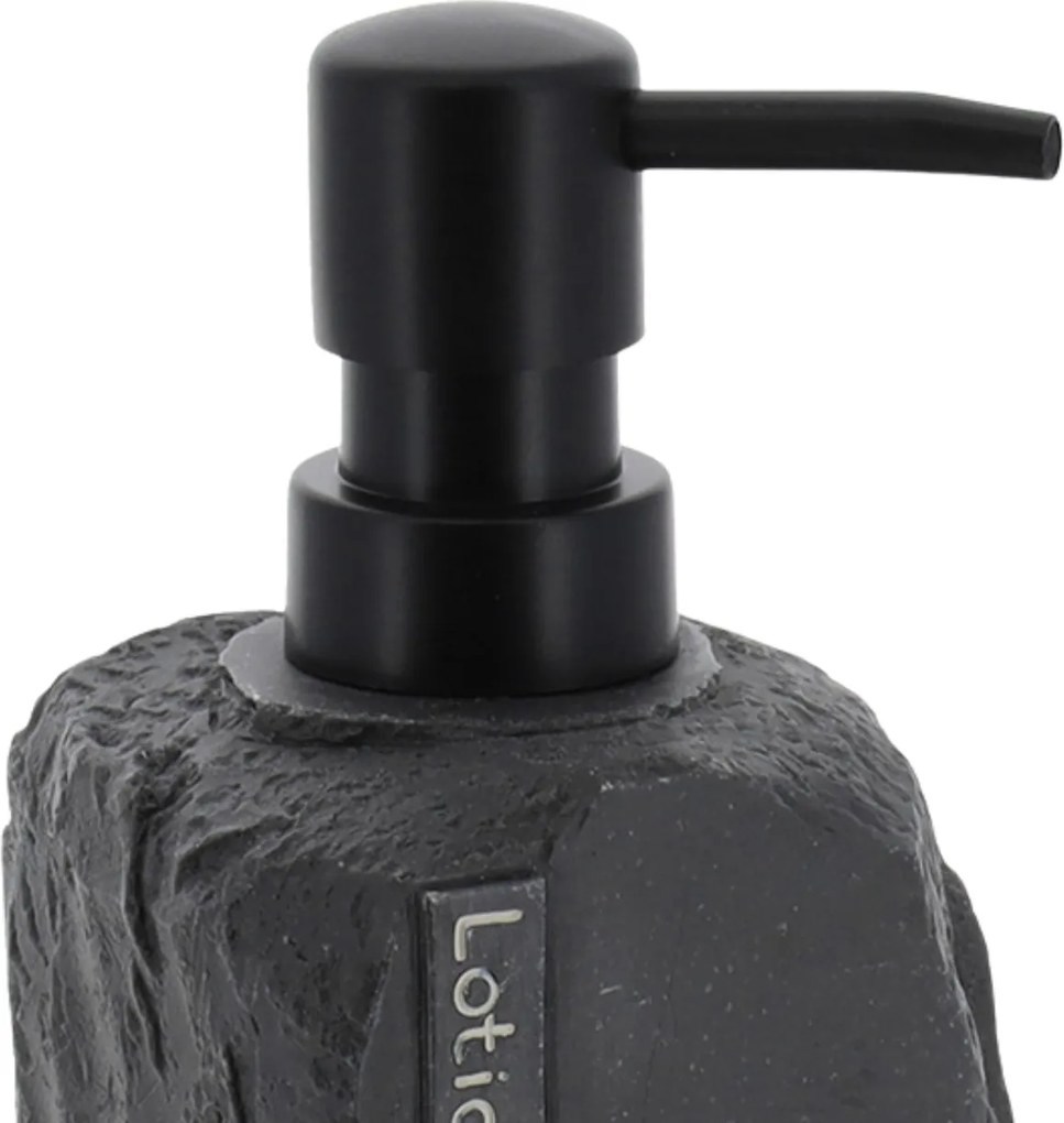 Dávkovač mydla Paola, čierna/s čiernymi prvkami, 400 ml