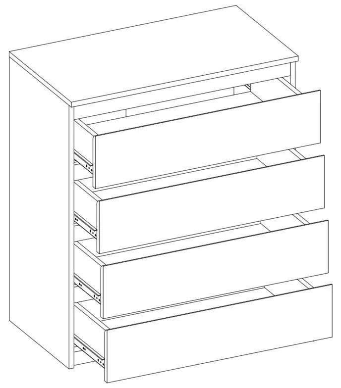 Komoda 4S HELIOS 90 cm dub kathult/biela