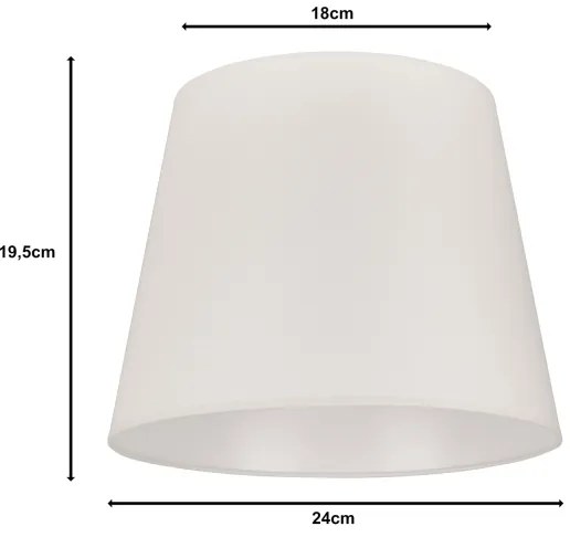 Duolla - Tienidlo k stolnej lampe CLASSIC M E27 pr. 24 cm krémová
