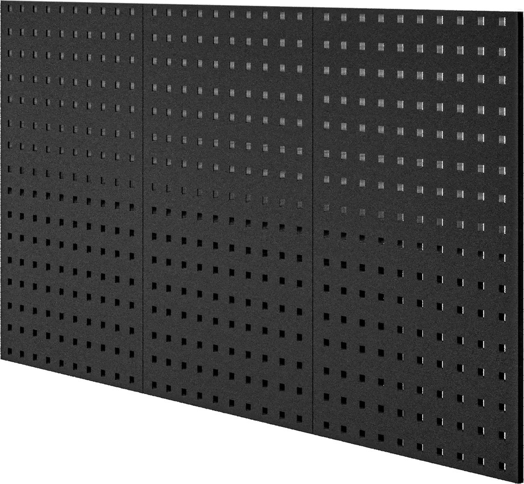 Stena na náradie PAULA, 1200 x 600 x 10 mm, All Black: čierna