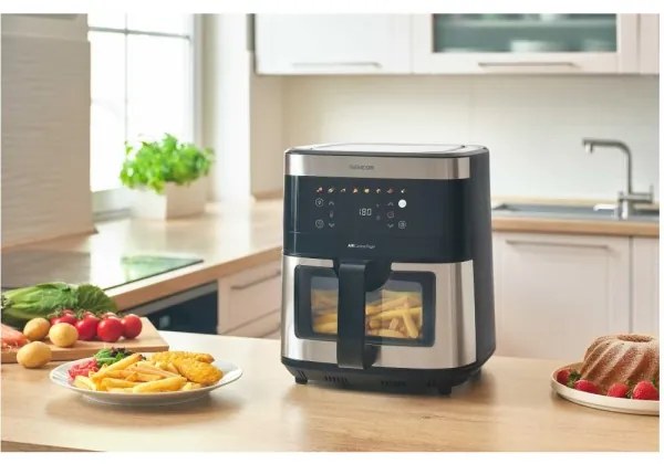Sencor horkovzdušná fritéza 9 l, 1700 W, čierna/matný chróm